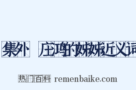 集外·庄鸿的姊姊近义词是什么意思的图片